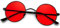 KANASTAL Runde Sonnenbrille Herren Damen Klassische Retro Polarisierte Sonnenbrille Rund mit Metallrahmen Vintage Hippie Rave Brille UV400 Schutz, Matt Schwarze Rahmen Rot Gläser