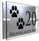 Modern Plaque Number Pet Gift Acrylic Personalised Door Sign Dog And Cat Paw Print House Sign (Dog Paw 2)