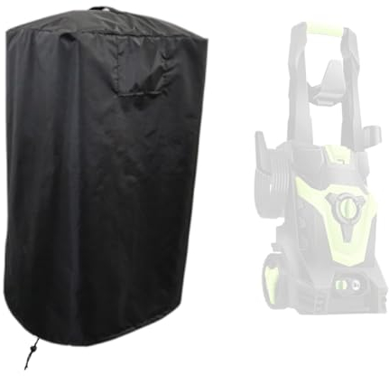 TCHAWk Housse De Protection pour Nettoyeur Haute Pression De Jardin, Couverture pour Nettoyeur Haute Pression électrique avec Grille D'aération, étanche, Oxford 420D Noir 45x87cm