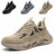 Scarpe Antinfortunistiche Uomo Donna Scarpe da Lavoro con Punta in Acciaio Leggere Scarpe Sicurezza Traspiranti Scarpe da Cantiere, Marrone, EU 45