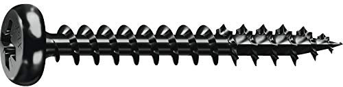 SPAX Halbrundkopf 4.0x 20 Vollgewinde Pozidriv 2 verzinkt schwarz mit Bewertung