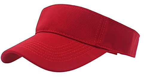 Casquette Visière de Pare Soleil Réglable Unisexe Visière de Golf Tennis de Protection Solaire Chapeau Sport Hat pour Femme Cyclisme Pêche Course Homme 2024 (Rouge, Taille unique)