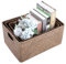 IGNPION Seagrass Opened Storage Baskets, Living Room Decorative Boxes-a Set with 3 sizes, Woven Wicker Towel Baskets Desktop Organiser Bathroom Storage Box, Multipurpose Storage Hamper, Coffee