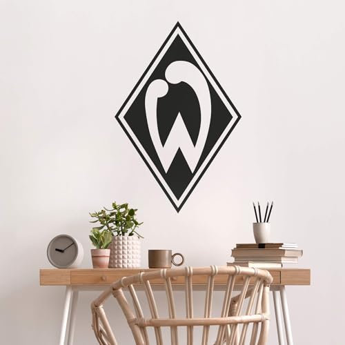 K&L Wall Art selbstklebendes Wandtattoo SV Werder Bremen Wohnzimmer Wandsticker schwarz Kinderzimmer Deko 20x30 cm (Schwarz, 40x60 cm)