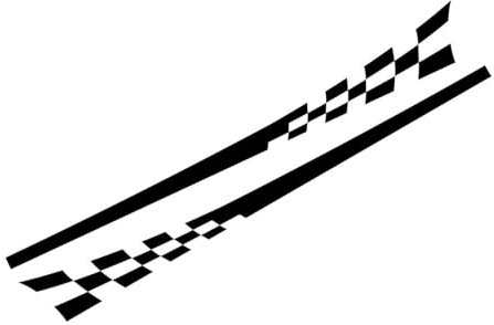 KJJjQf Car Body Side Stickers,for Opel OPC Mokka Astra Vectra,Stripe Side Skirt Decal Stickers Body Modification Accessories,A-Black