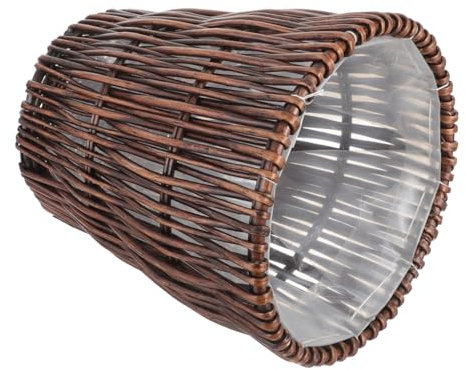 ANDRESLAD Geflochtener Rattan-mülleimer Handgefertigter Natürlicher Abfallkorb Für Badezimmer Und Büro Leichter Kompakter Papierkorb Im Vintage-stil Umweltfreundlicher Wäsche Aufbewahrungsko