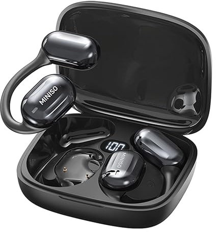 MINISO MS162 Translation Earbuds Real Time OWS Open Ear AI Translator Earbuds Wireless Bluetooth Earphones Support 135 Languages Translator Headphones fit iOS & Android for Travel Business Learning