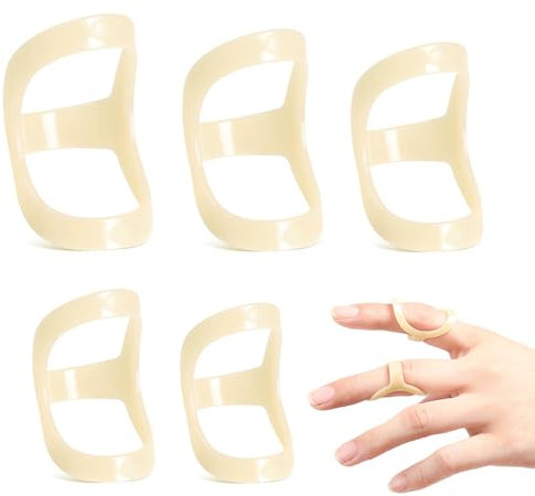BOPRKTM 5 Stück Fingerschiene Fingerschutz Ovale Fingerschiene Kunststoff wasserdicht Mallet-Finger Splint Finger Fingergelenkschutz Mallet-Fingerschiene für Schlegelfinge Arthritis(6,7,8,9,10)