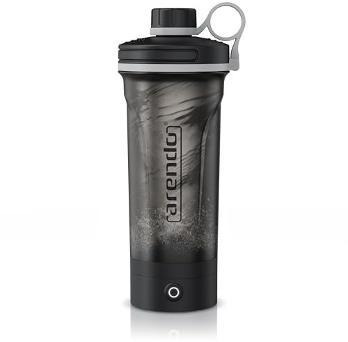 Arendo - Protein Shaker mit Akku - Eiweiß Shaker elektrisch 700ml – BPA frei – Drink Mixer to Go – Premium Eiweißshaker – spülmaschinengeeignet - für Yoga Fitness Sport