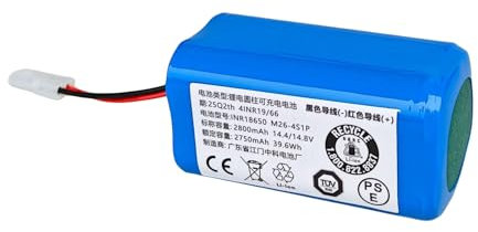 Batterie de Rechange RS-RT900866 2800 mAh Compatible avec Les Robots Rowenta Explorer Series 20, 40 et 60, Batterie Lithium-ION Rechargeable (1 pièce)