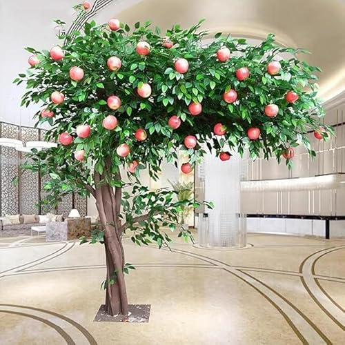 Artificial Peach Tree, Large Fake Peach Tree for Home Decor, Wedding Party, Garden, Patio, Indoor Outdoor Decoration(3.5mx3m)