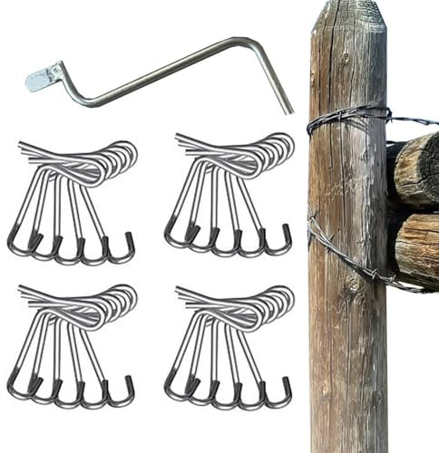 Herramienta tensora de alambre de cerca, herramienta de tensor de alambre de valla, 20 veces, herramientas de tracción con mango de tensión, tramo de metal, suministros de reparación para jardines de