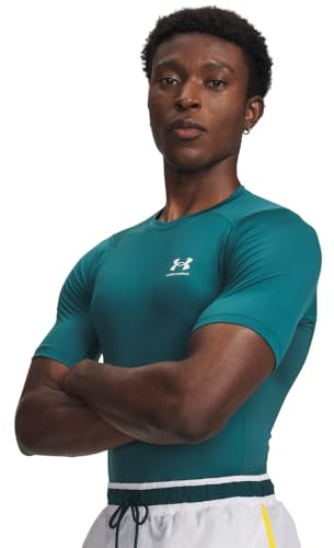 Under Armour Herren UA HG Armour Comp SS, kurzärmliges Funktionsshirt, schnelltrocknendes T-Shirt mit Kompressionspassform