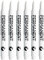 QGH White Marker Pen Permanent Waterproof - 6PCS 2mm Fine Tip White Paint Pen – Quick-Dry Permanent Marker for Metal, Glass, Wood, Ceramics, Cardboard – No Shake, No Pump Design