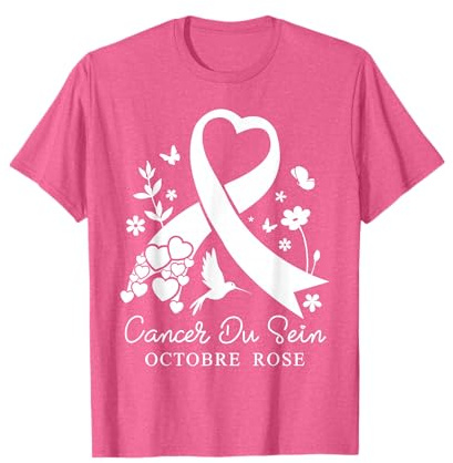Octobre Rose 2025 Ruban Femme Sensibilisation au Cancer T-Shirt