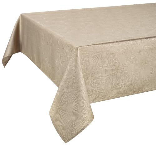 Delindo Lifestyle Tischdecke Corsa, beige braun, unifarben modern, für Küche und Wohnzimmer, 130x160 cm