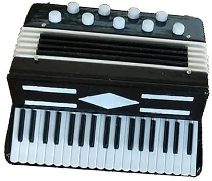 HJKLBGT Flügelornamente Miniatur Akkordeon Musikinstrument Ornamente