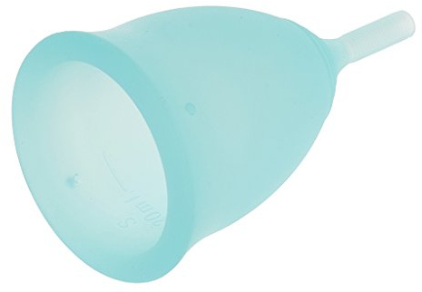 Wiederverwendbare Silikon-Menstruationstasse, FDA-zugelassen, 12-Stunden-Schutz, medizinisches Silikon (Blau, klein)