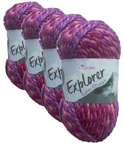 King Cole Explorer Super Chunky 100g (4311 Goodall) (Pack of 4)