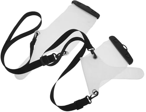 Toyvian 2Pcs Waterproof Radio Case with Adjustable Strap, Floating Waterproof VHF Radio Pouch for Outdoor Sports, Fishing, Hunting, and Marine Use