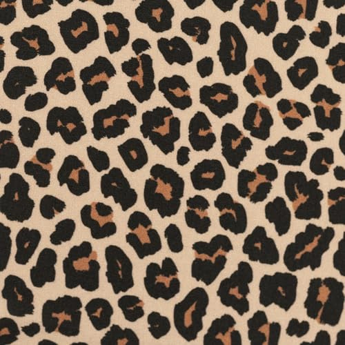 MAGAM-Stoffe Leo-Look Leoparden-Muster Baumwollstoff ÖKO-TEX Meterware ab 50cm (Niklas camel)