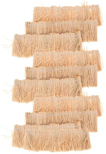 Abaodam Miniature Artificial Thatch Straw Roof Rolls and 12pcs Realistic Rustic Appearance Versatile Grass Material for DIY Mini Roofs for Dioramas and Miniature Models