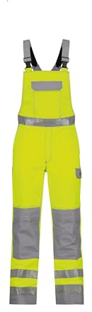 DASSY® Colombia Multinorm Warnschutz Latzhose mit Kniepolstertaschen - Größe 50 - NEONGELB/GRAPHITGRAU