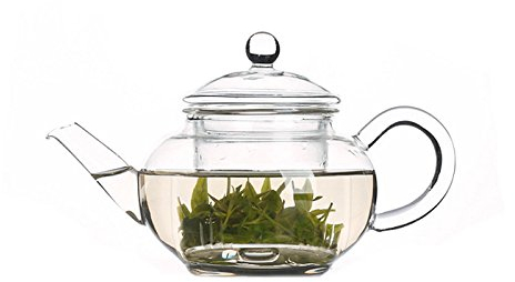 GOLDBEARUK Clear Glass Teapot with Glas Infuser - 400ml