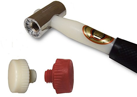Thor 712 Nylon Faced Window Glazing Hammer/Mallet - with Hard White & Medium Red Head