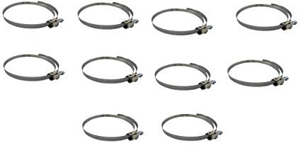AirTech-UK Duct Jubliee Clip Clamp For Flexible Ducting Hose Pipe Ventilation 100mm Pack of 2, 3, 5 and 10 (10)