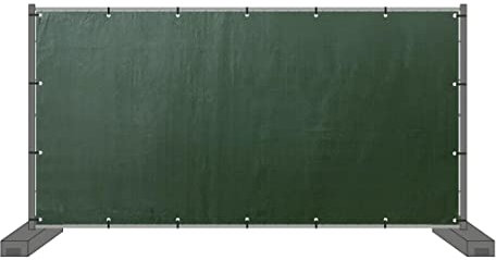 3,41 x 1,76 m, Bauzaunplane/Sichtschutzplane, geöst Farbe: GRÜN