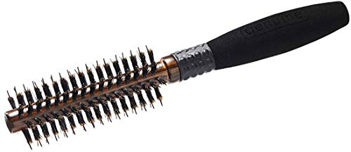 genuine haircare - CARE STYLER S - für 6-12cm langes Haar - Rund-Bürste mit Wildschweinborste + Pins zum Glätten und glatt Föhnen