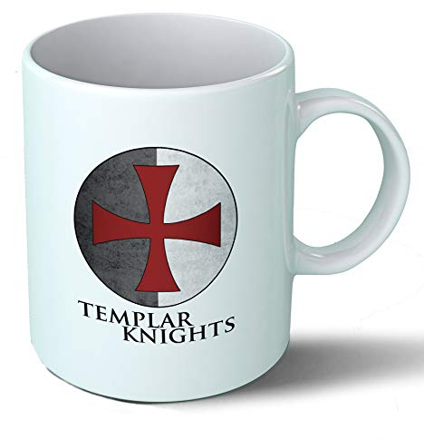 Planetacase Taza Desayuno Caballeros templarios Orden del Temple Ceramica 330 ML