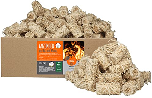 Anzünder Holzwolle 2kg (ca. 160 Stück), Kaminanzünder, Grillanzünder, Anzündwolle, Ofenanzünder, Feueranzünder, Holzwolle Anzünder, Grill Anzünder, Holzanzünder, Anzünder Kamin, auch in 10kg und 5kg.