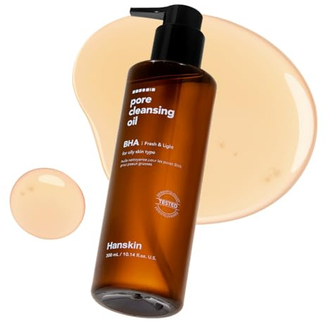 Hanskin BHA Pore Cleansing Oil for Oily Skin, Makeup Remover, 10.14 oz