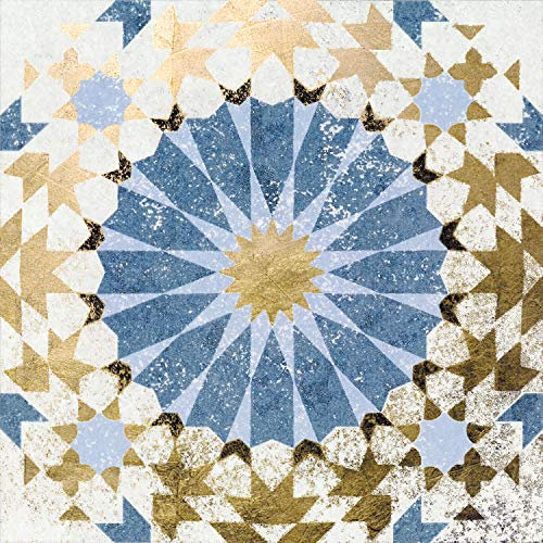 Queence | Acrylglasbild mit Blattgold | Wandbild Glasbild Acrylbild Rahmenlos | Mandala | Druck auf Acrylglas | Goldveredelung | Größe: 50x50 cm