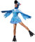 dressforfun 900540 - Damenkostüm Possierlicher Paradiesvogel, Plüsch Papagai mit Tüllüberwurf und Stoffstreifen (M | Nr. 302497)