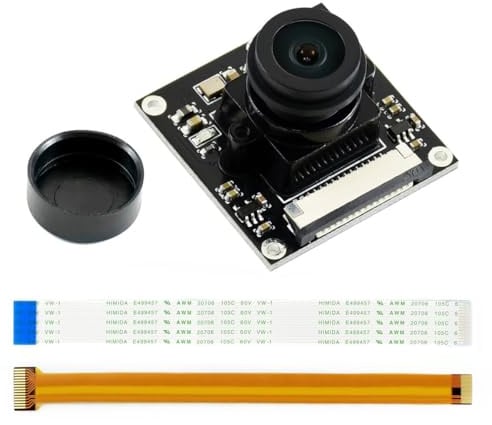 Waveshare IMX219-170 Camera Applicable for Jetson Nano Developer Kit Compatible with Raspberry Pi 5 /Pi4/CM4, 8 Megapixels 170° FOV 3280 x 2464 Resolution