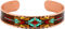 COPPER REFLECTIONS Pfeilspitzen-Armbänder für Unisex, mit braunem Hintergrund Offene rote und blaue Pfeil-Armbänder, Kupfer-Armbänder indianischer Schmuck