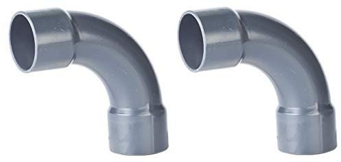 well2wellness® 200039 Lot de 2 coudes en PVC 90° - 50 mm