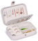 JOYUE Schmuckkästchen Reise PU-Leder Schmuckbox Tragbar Schmuck Aufbewahrungsbox für Ringe Ohrringe Halskette, 16,5 x 11,5 x 5,5 cm (Weiß)