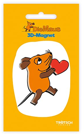 Trötsch Die Maus 3D-Magnet Maus mit Herz: Die Sendung mit der Maus