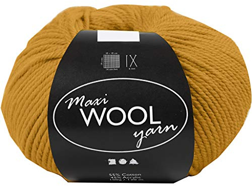Wolle,Dunkelgelb,L:125m,100g/1Knäuel