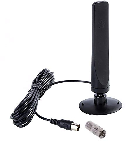 DollaTek Antena de TV HD para Interiores Antena de Receptor Digital Amplificado HD de Alta Ganancia Antena fácil de Instalar Adecuado para DVB-T2 TV para el hogar/TV para el automóvil