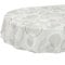 ANRO Tischdecke Wachstuch abwaschbar Wachstuchtischdecke Wachstischdecke Kreise Geometrie Weiß Silber Oval 240x140cm