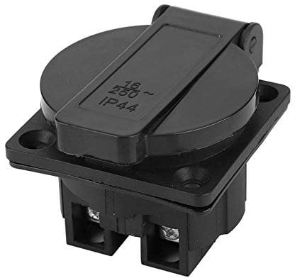Jadeshay Adattatore Spina Industriale, Presa Industriale Nera Impermeabile Industriale per generatore 250V 16A