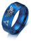 8MM Damen Herren Blue Stainless Steel Die Legende von Zelda Triforce Ring4 Farbe