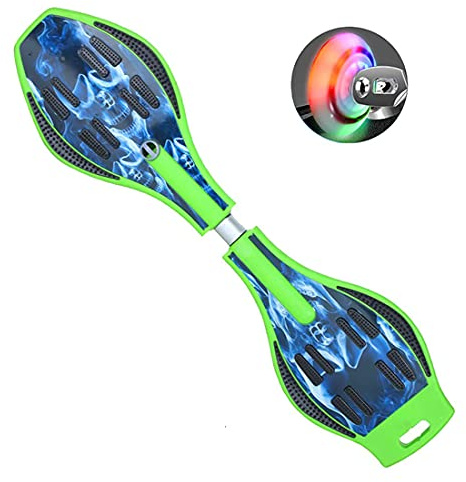 Magnitt Deluxe Junior Caster Board in Amazing Blue with Illuminating Wheels