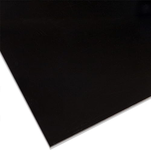 PLEXIGLAS® GS farbig 5 mm, vielfältig nutzbares und bruchfestes Marken Acrylglas für Lichtobjekte etc., 5 mm dicke PLEXIGLAS® GS Platte in 25 x 50 cm, schwarz opak (9H01)