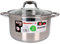 Quttin | Olla Profesional New Caesar de Inducción para Cocina y Horno | Cacerola Grande de Acero Inoxidable Antiadherente con Tapa de Cristal y Asas 26 cm/5 L | Apta para Todo Tipo de Cocinas
